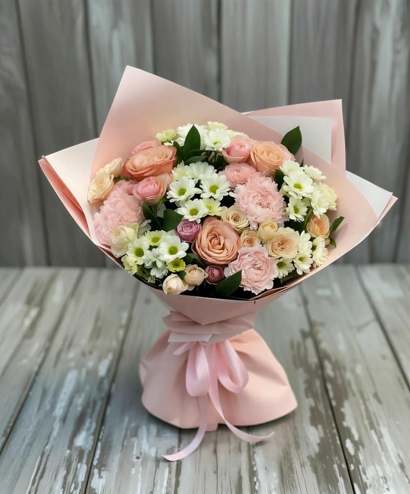 Букет цветов из: Гвоздики, Розы и Хризантемы в Селенгинске