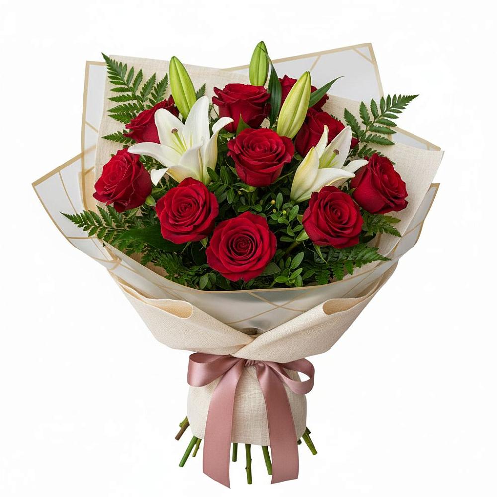 Букет цветов из: Лилии и Розы в Селенгинске