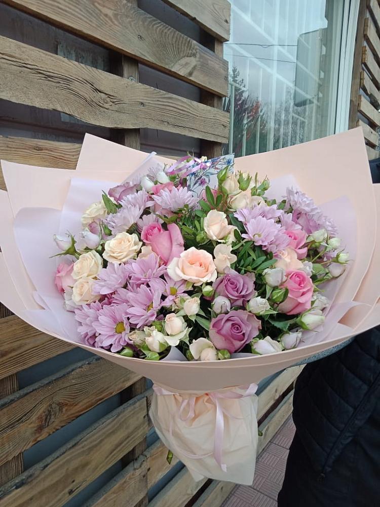 Букет цветов из: Розы и Хризантемы в Селенгинске