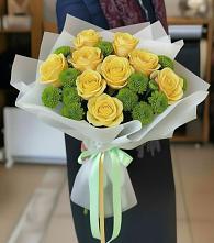 Букет цветов из:  Хризантемы и Розы в Селенгинске