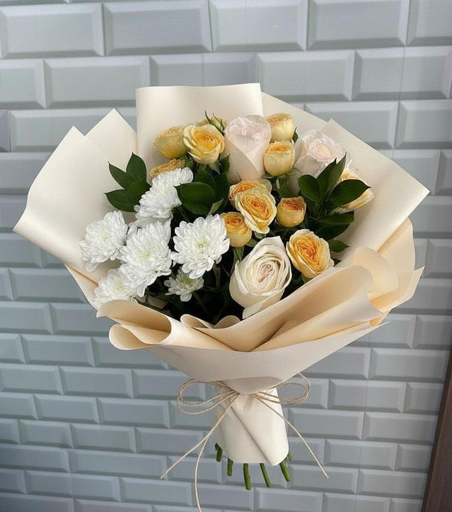 Букет цветов из: Розы и Хризантемы в Селенгинске