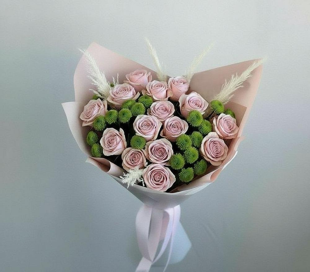 Букет цветов из: Розы и Хризантемы в Селенгинске