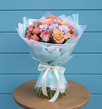 Букет цветов из:  Хризантемы и Розы в Селенгинске