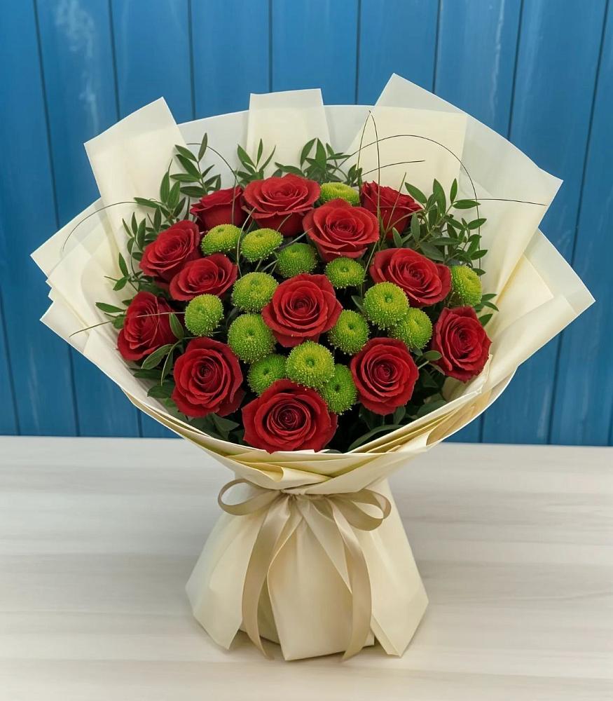 Букет цветов из: Розы и Хризантемы в Селенгинске